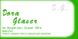 dora glaser business card